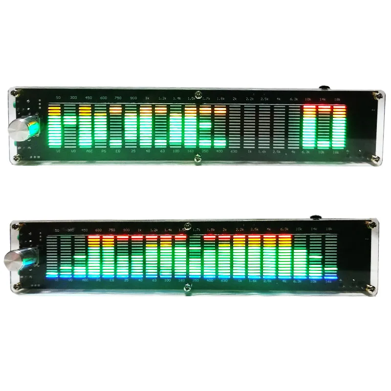 LED2015 Muzikos Spektro Lygio Šviesos Multi-mode DSP Ekvalaizeris EQ Balso Pakėlimas Spalvos Akrilo Korpuso