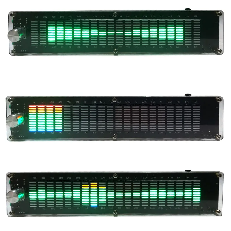 LED2015 Muzikos Spektro Lygio Šviesos Multi-mode DSP Ekvalaizeris EQ Balso Pakėlimas Spalvos Akrilo Korpuso