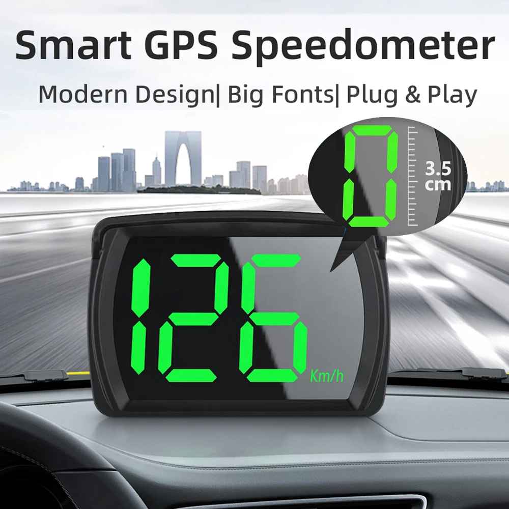 2023 Naujausias GPS HUD Skaitmeninis Spidometras Visų Automobilių Didelis Šriftas KMH Greitis MPH HUD Automobilių Reikmenys Gamyklos USB Plug ir Play