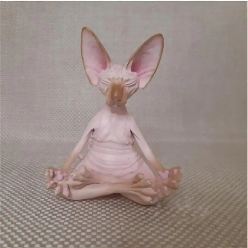 1~7PCS Meditacija Joga Laimingas Katė Įnoringas Buda Sfinksas Kačių Figūrėlės elitas Lauko Sodo Statula Statulėlės